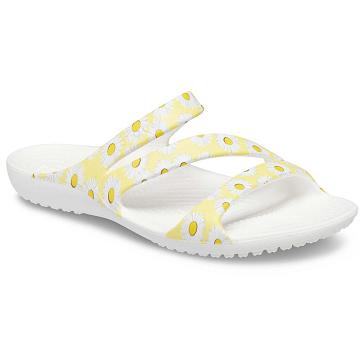 Crocs Women's Kadee II Graphic Sandal Papucs Női Sárga Fehér | HU 0600WNBY